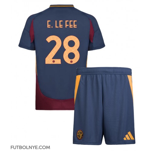 Camiseta AS Roma Enzo Le Fee #28 Tercera Equipación para niños 2024-25 manga corta (+ pantalones cortos)